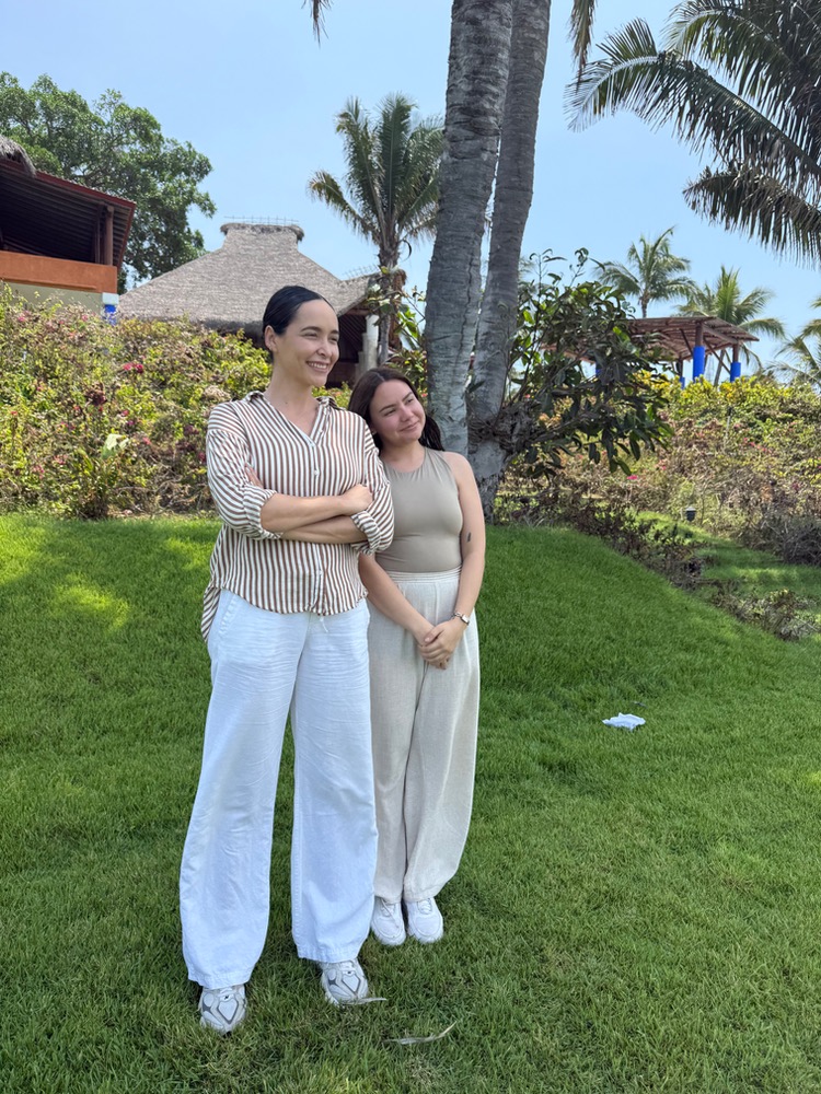 Diana and Natalia, professional nannies at a luxury villa in Punta Mita